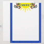 Mexicaans zuidwesten van voedselchili peper menu (Voorkant / Achterkant)