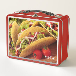 Mexicaanse aangepaste monogram lunchboxen voor voe