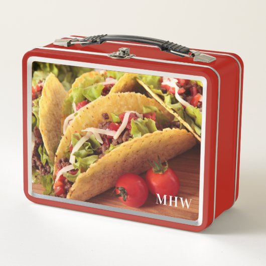 Mexicaanse aangepaste monogram lunchboxen voor voe (Voorkant)