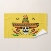 Mexicaanse aangepaste monogram voor de schedel en handdoek (Handdoek)
