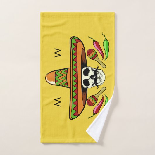 Mexicaanse aangepaste monogram voor de schedel en handdoek (Handdoek)