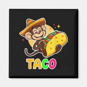 Mexicaanse aap sombrero taco el squatcho pret vijf magneet