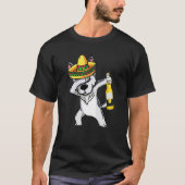 Mexicaanse abbing Husky Cinco de Mayo Poncho Sombr T-shirt (Voorkant)