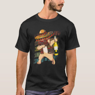 Mexicaanse abbing Pug Dog Cinco de Mayo Poncho Som T-shirt