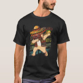 Mexicaanse abbing Pug Dog Cinco de Mayo Poncho Som T-shirt (Voorkant)