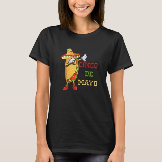 Mexicaanse abbing Taco Cinco de Mayo Poncho Sombre T-shirt (Voorkant)