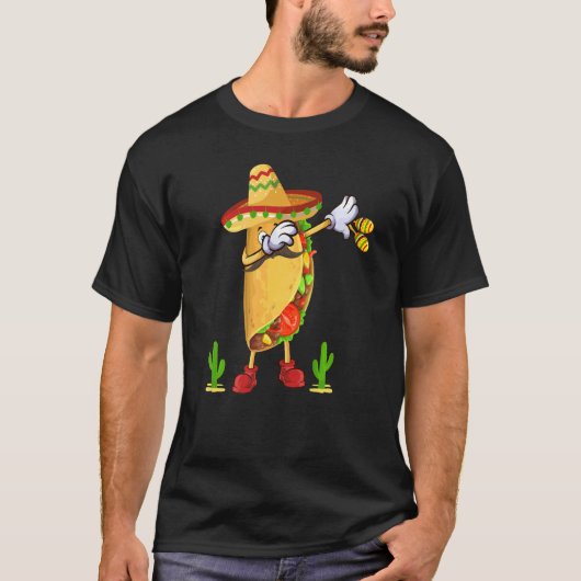 Mexicaanse abbing Taco Cinco de Mayo Poncho Sombre T-shirt (Voorkant)