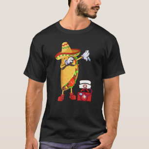 Mexicaanse abbing Taco Poncho Sombrero Cinco de Ma T-shirt