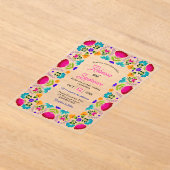 Mexicaanse acryl bruiloft uitnodiging