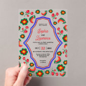 Mexicaanse acryl bruiloft uitnodiging (Insitu (Draagbaar))