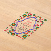 Mexicaanse acryl bruiloft uitnodiging (Laagn)