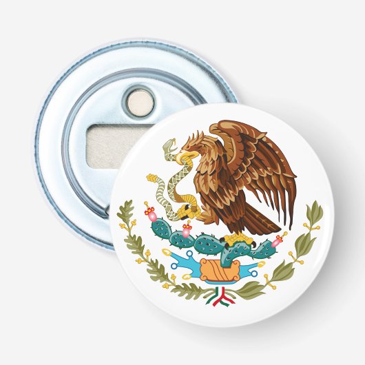 Mexicaanse Adelaar Button Flesopener (Voorkant)