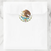 Mexicaanse adelaar en slang ronde sticker (Tas)