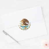Mexicaanse adelaar en slang ronde sticker (Envelop)
