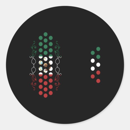 Mexicaanse Air Accordion speler muzikant Mexico Ronde Sticker (Voorkant)