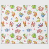 Mexicaanse alebrijes die papierrol inpakken cadeaupapier (Vlak)