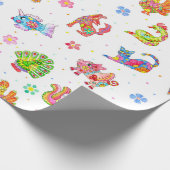 Mexicaanse alebrijes die papierrol inpakken cadeaupapier (Hoek)