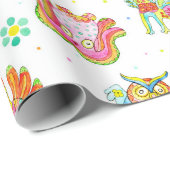 Mexicaanse alebrijes die papierrol inpakken cadeaupapier (Rol Hoek)