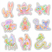 Mexicaanse alebrijes sticker pack. (Voorkant)