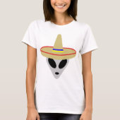 mexicaanse alien sombrero t-shirt (Voorkant)