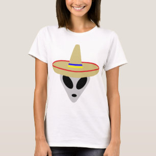 mexicaanse alien sombrero t-shirt