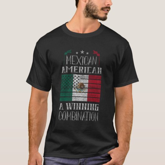 Mexicaanse Amerikaan wint combinatie Mexico Pride T-shirt (Voorkant)