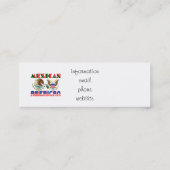 Mexicaanse Amerikaanse adelaars Mini Visitekaartje (Achterkant)