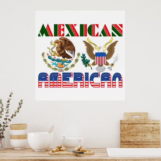 Mexicaanse Amerikaanse adelaars Poster (Keuken)