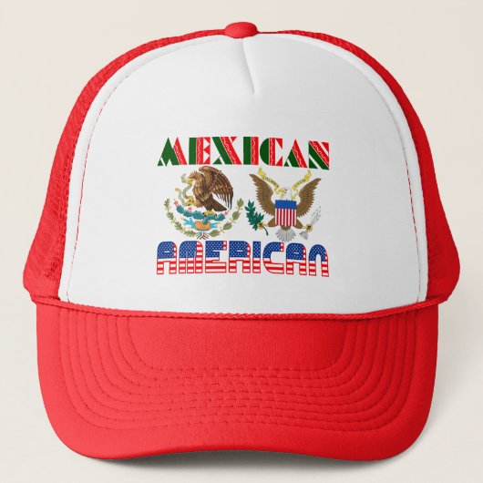 Mexicaanse Amerikaanse adelaars Trucker Pet (Voorkant)