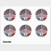 Mexicaanse Amerikaanse Amerikaanse Amerikaanse Ame Ronde Sticker (Vel)
