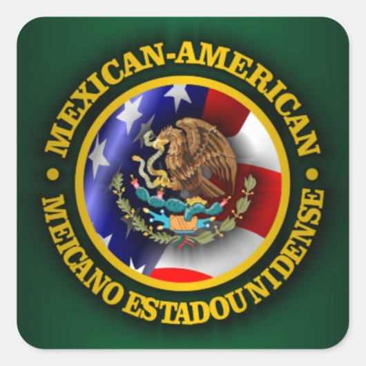 Mexicaanse Amerikaanse trots Vierkante Sticker (Voorkant)