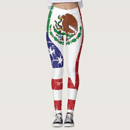 Mexicaanse Amerikaanse vlag Leggings (Voorkant)