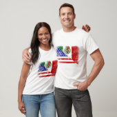 Mexicaanse Amerikaanse vlag mix T-Shirt (Unisex)