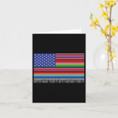 Mexicaanse Amerikaanse vlag Serape Cinco de Mayo v Kaart (Gele Bloem)