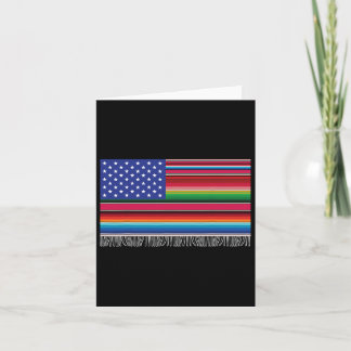 Mexicaanse Amerikaanse vlag Serape Cinco de Mayo v Kaart