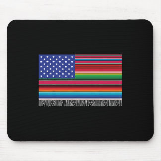 Mexicaanse Amerikaanse vlag Serape Cinco de Mayo v Muismat