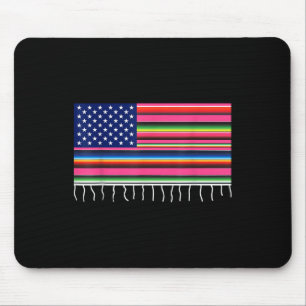 Mexicaanse Amerikaanse vlag Usa Serape Cinco de Ma Muismat