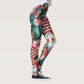 Mexicaanse/Amerikaanse vlag — Verenigde Staten en  Leggings (Rechts)