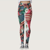 Mexicaanse/Amerikaanse vlag — Verenigde Staten en  Leggings (Voorkant)