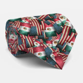 Mexicaanse/Amerikaanse vlag — Verenigde Staten en  Stropdas (Opgerold)