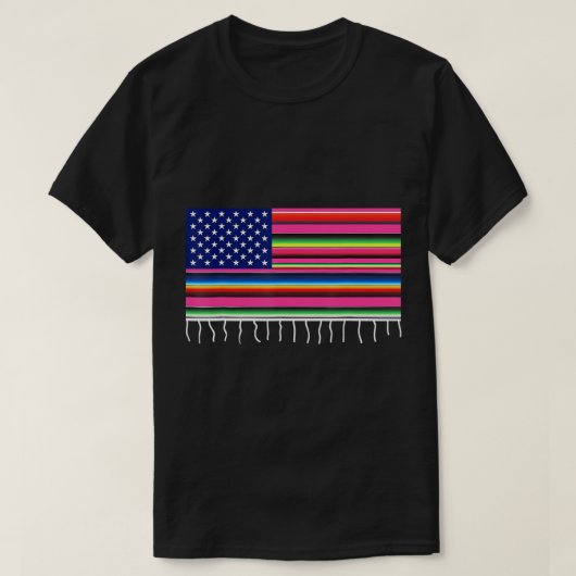 Mexicaanse Amerikaanse vlag Verenigde Staten Serap T-shirt (Design voorkant)