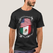 Mexicaanse Amerikaanse vlaggen van Mexico en Ameri T-shirt (Voorkant)
