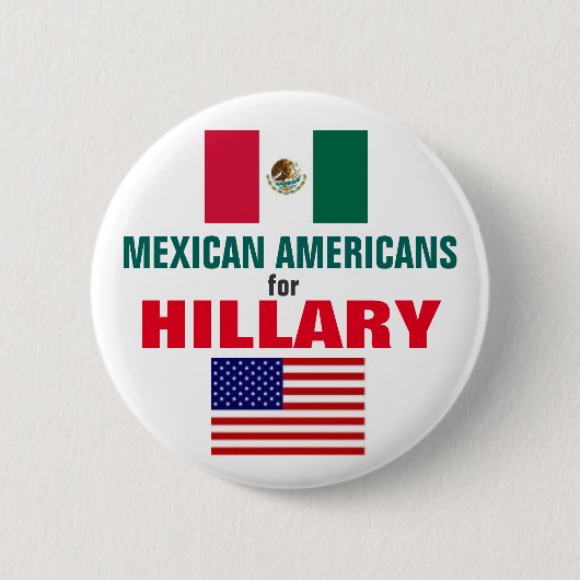 Mexicaanse Amerikanen voor Hillary 2016 Ronde Button 5,7 Cm (Voorkant)