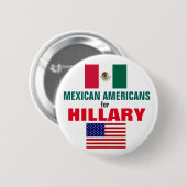 Mexicaanse Amerikanen voor Hillary 2016 Ronde Button 5,7 Cm (Voorkant /achterkant)