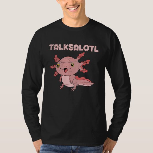 Mexicaanse amfibie dier talksalotl axolotl t-shirt (Voorkant)