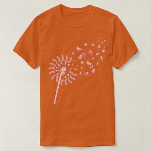 Mexicaanse amfibische dandelion Axolotl T-shirt (Design voorkant)