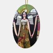 Mexicaanse Angels van Heather Galler Keramisch Ornament (Links)