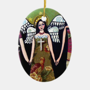Mexicaanse Angels van Heather Galler Keramisch Ornament