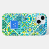 Mexicaanse aqua mint Siciliaanse mediterrane tegel Case-Mate iPhone Case (Achterkant (horizontaal))