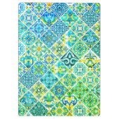 Mexicaanse aqua mint Siciliaanse mediterrane tegel Klembord (Achterkant)